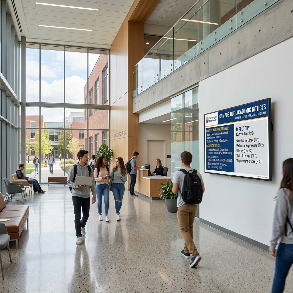 University Lobby Campus Directory Display