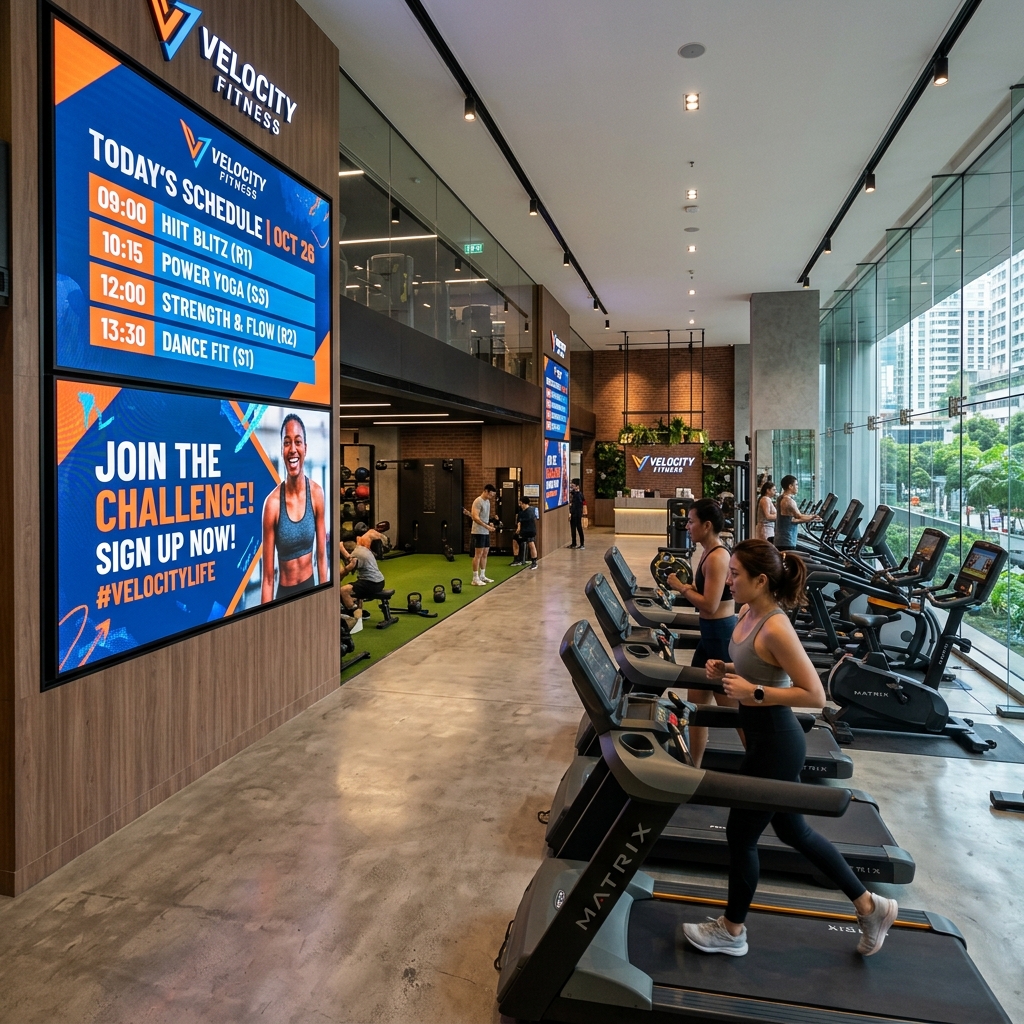 Gym Club Digital Schedule Display