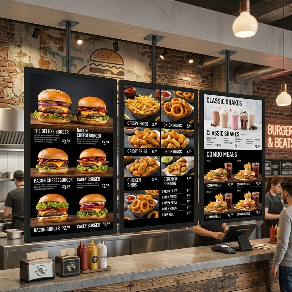 Hanging Digital Menu Board