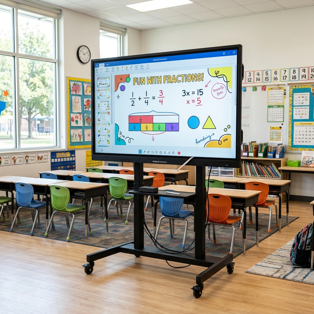 Interactive Whiteboard in Classroom (Mobile Stand)