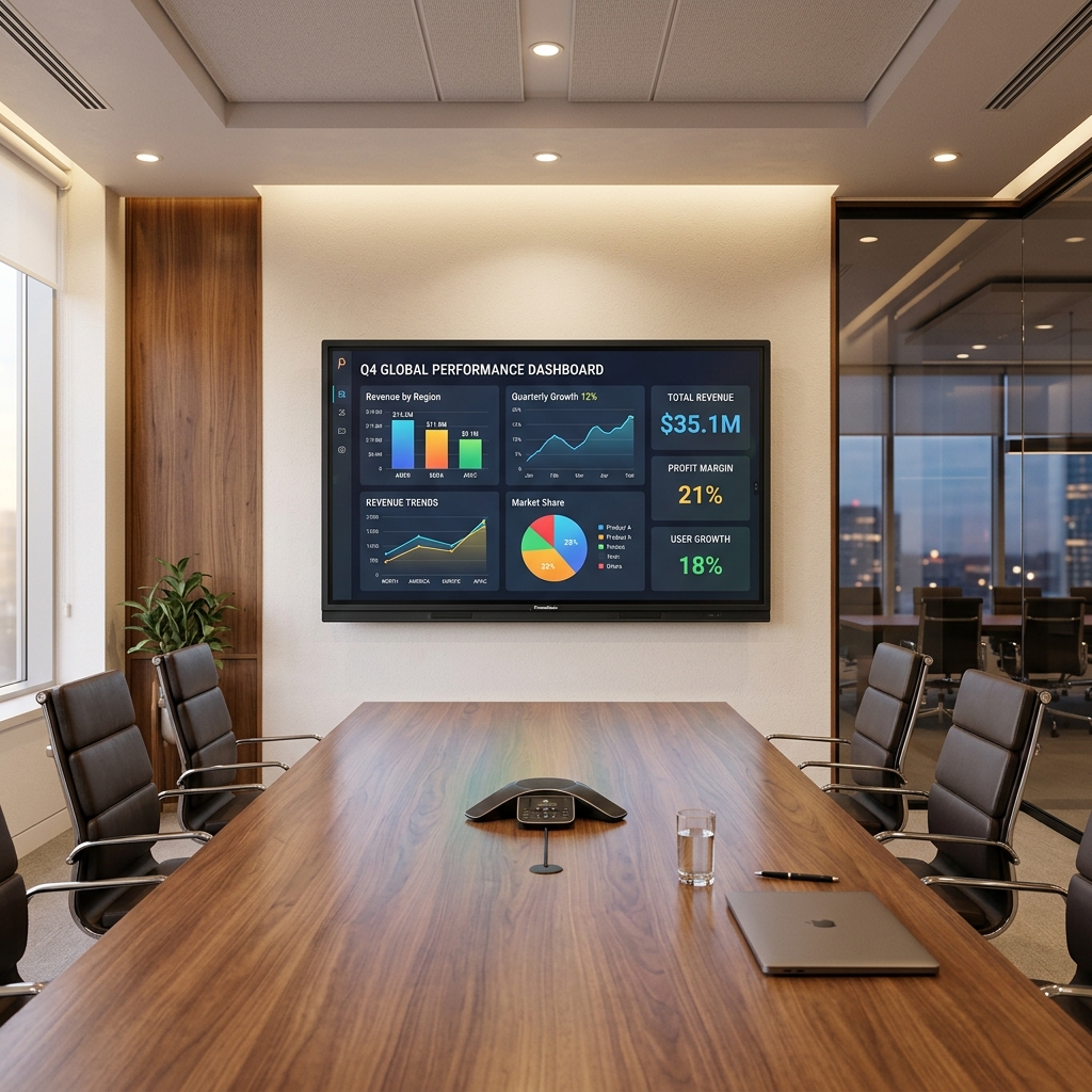 Interactive Whiteboard in Meeting Room (Wall-Mounted)